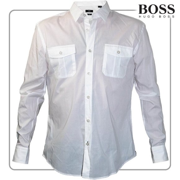 Hugo Boss Men's White Button Down Shirt (size  XL) - Picture 1 of 5